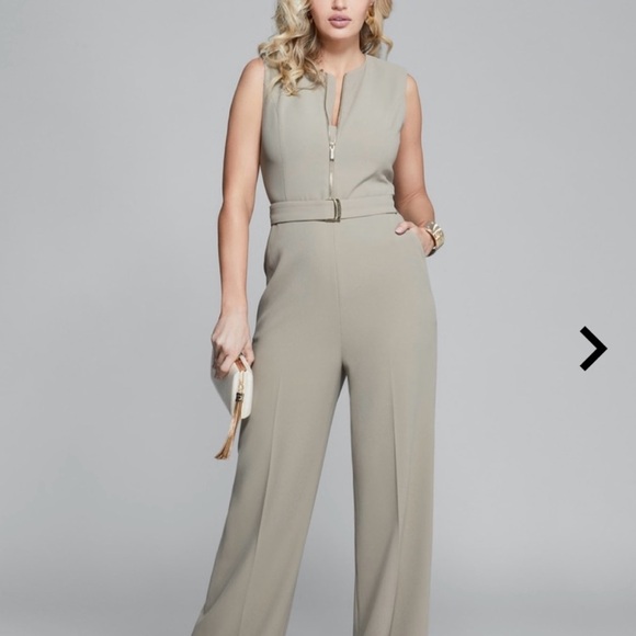 Guess by Marciano Beige Sleeveless Pantsuit - Picture 2 of 5